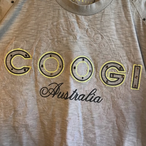 Coogi Men’s Tee Shirt Gray Logo Short Sleeve XXL Designer T-shirt - Picture 4 of 8